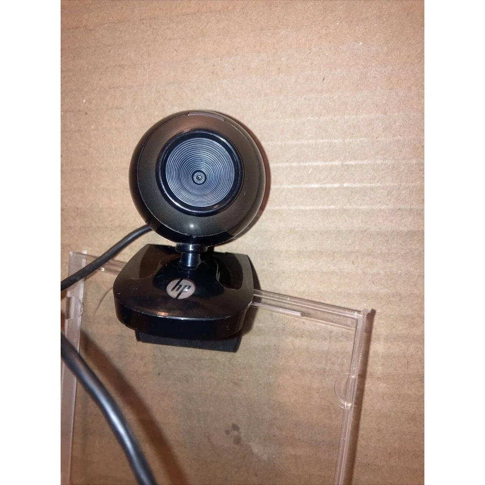 HP Webcam HD-2200 Black & Silver Hp USB 2.0 Tested Working ~Actual Photos Shown~